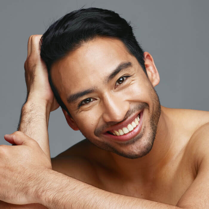 Asian man with great skin